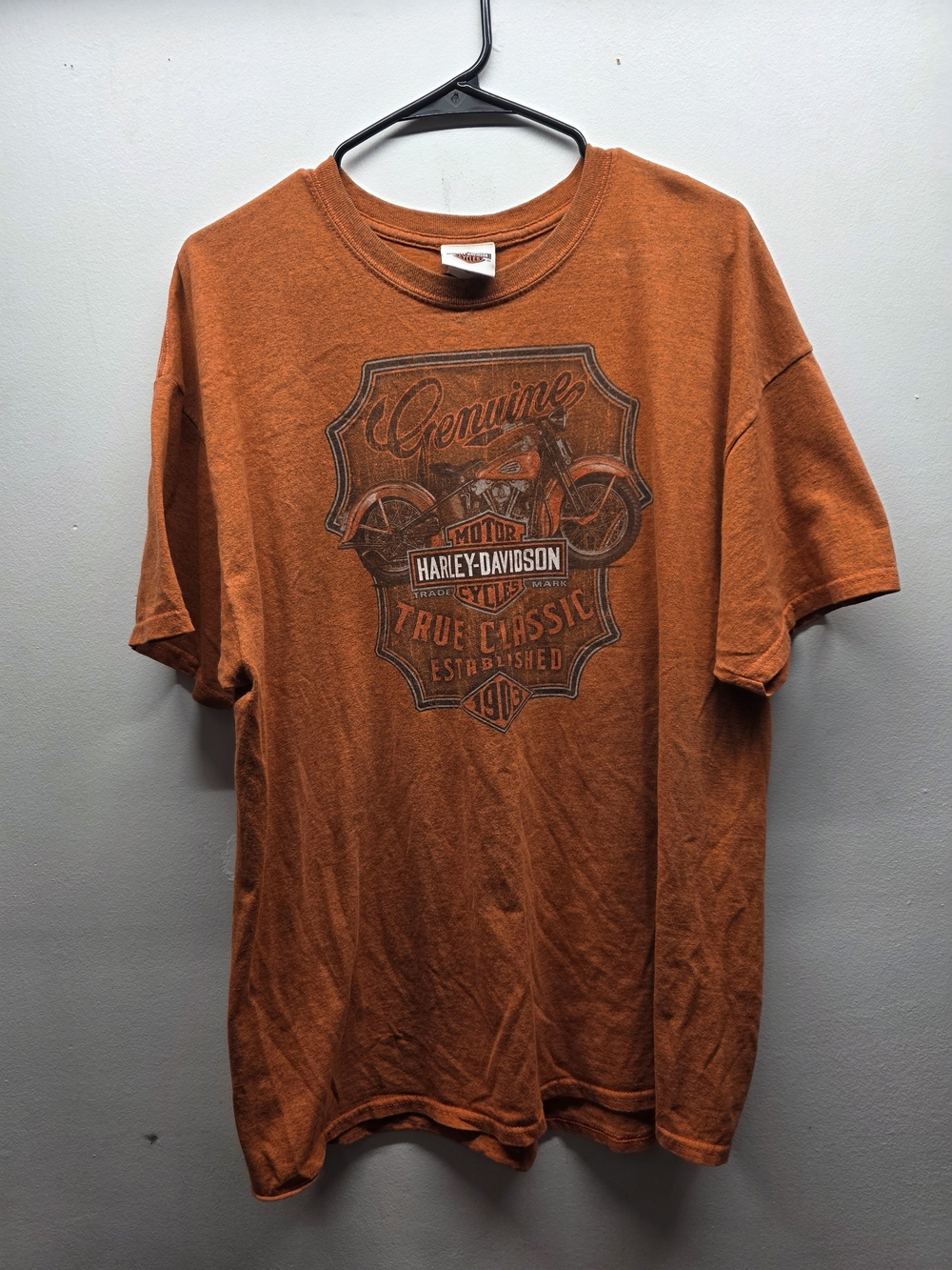 Harley-Davidson Orange Short Sleeve Graphic Tee